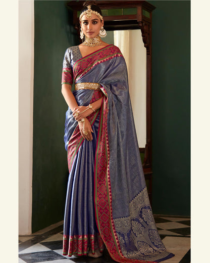 Kanchivaram Silk Saree with Pochampally Pattern | RP28