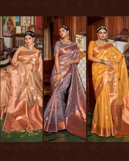 Enchanting Banarasi Copper Tissue Saree | RP14