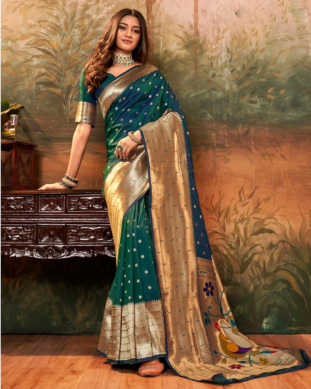 Paithani Silk Saree with Zari Weaving | RP18