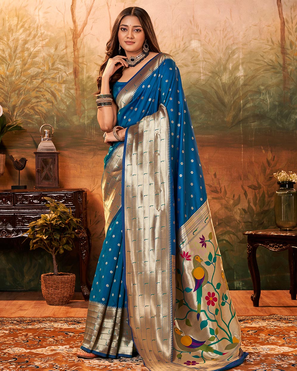 Paithani Silk Saree with Zari Weaving | RP18