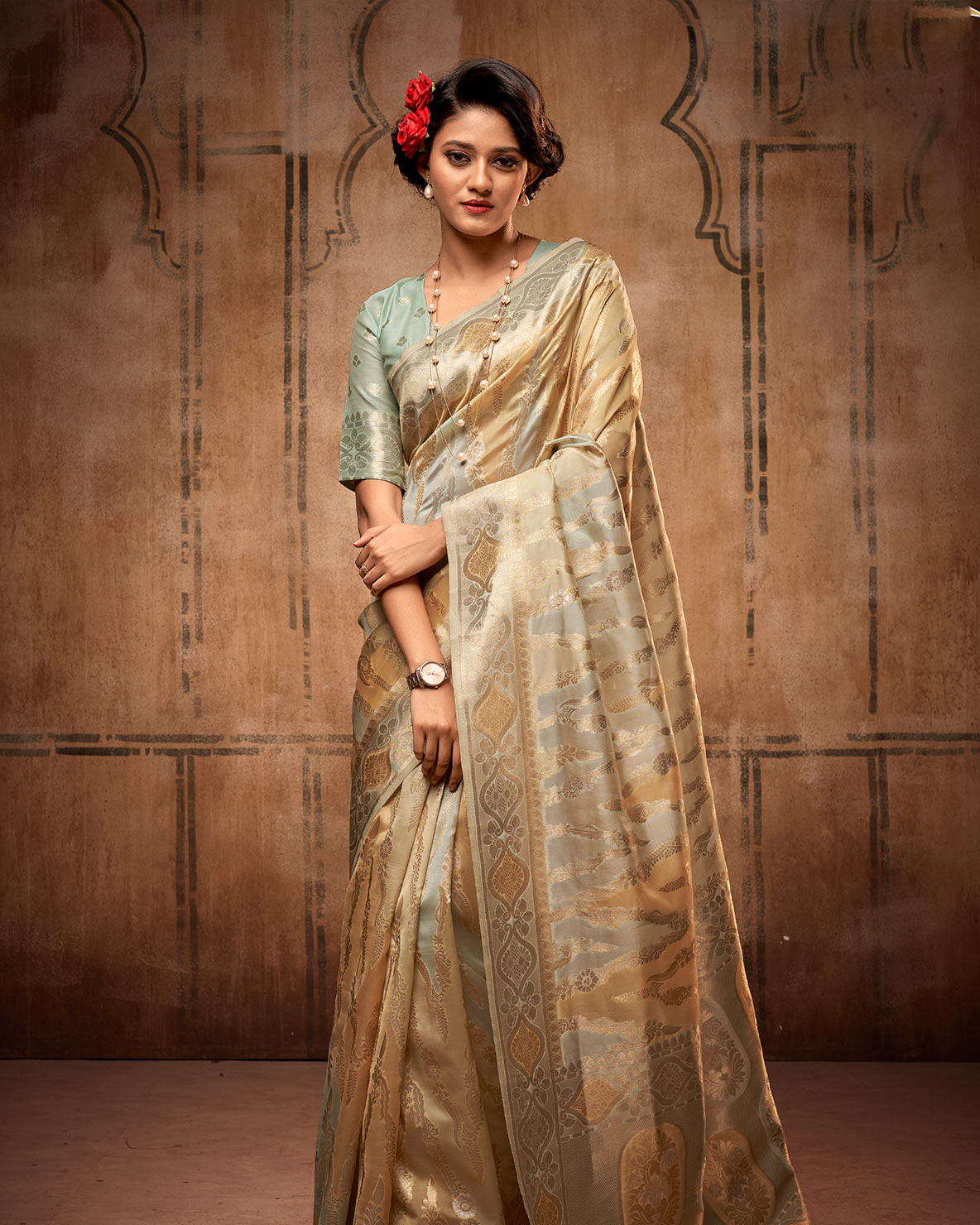 Rainbow Organza Silk Saree with Zari Weaving | RP16