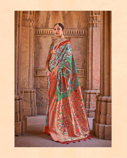 Fancy Fabric Paithani Saree With Digital Print | RP30