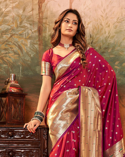 Paithani Silk Saree with Zari Weaving | RP18