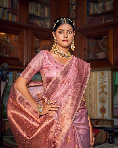 Enchanting Banarasi Copper Tissue Saree | RP14