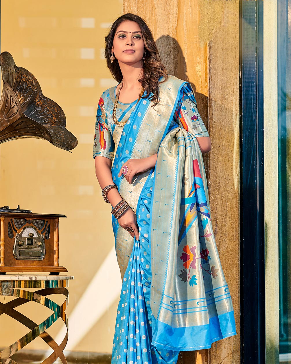 Paithani Silk Saree with Beautiful Paithani Blouse | RP10