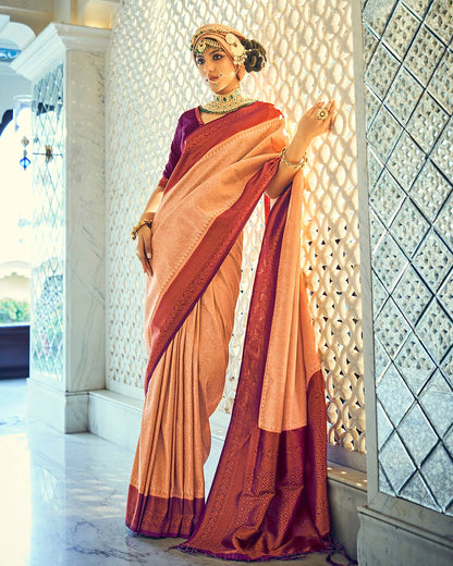 Copper Kanchivaram Silk Saree | RP25