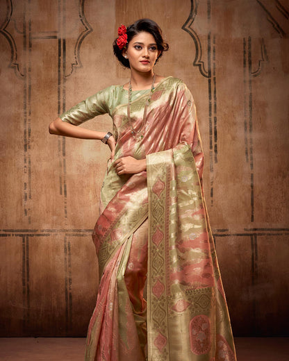 Rainbow Organza Silk Saree with Zari Weaving | RP16