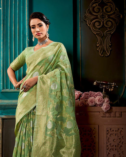 Krystal-Linen Silk Saree | RP06