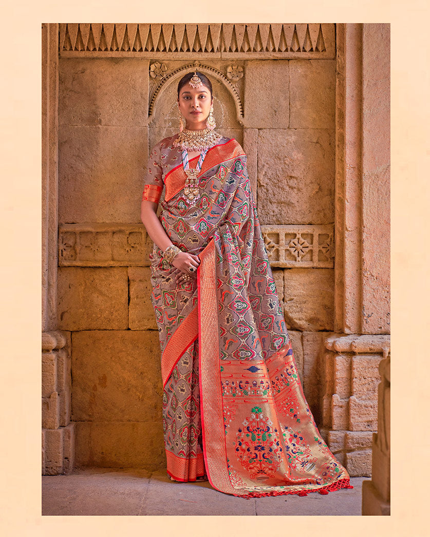 Fancy Fabric Paithani Saree With Digital Print | RP30