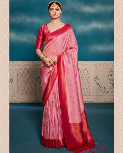 Soft Kanchivaram Silk Saree with Chaap Dying | RP32