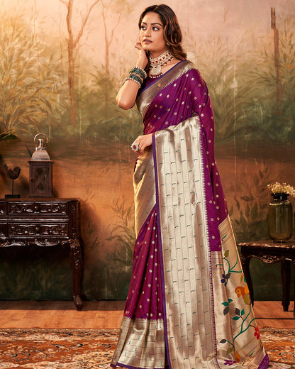 Paithani Silk Saree with Zari Weaving | RP18