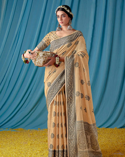 Lucknowi Linen Saree | RP09