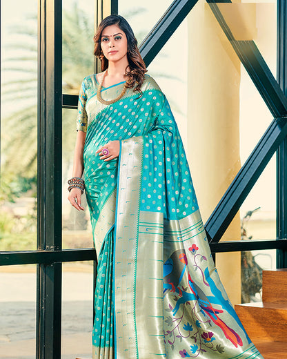 Paithani Silk Saree with Beautiful Paithani Blouse | RP10