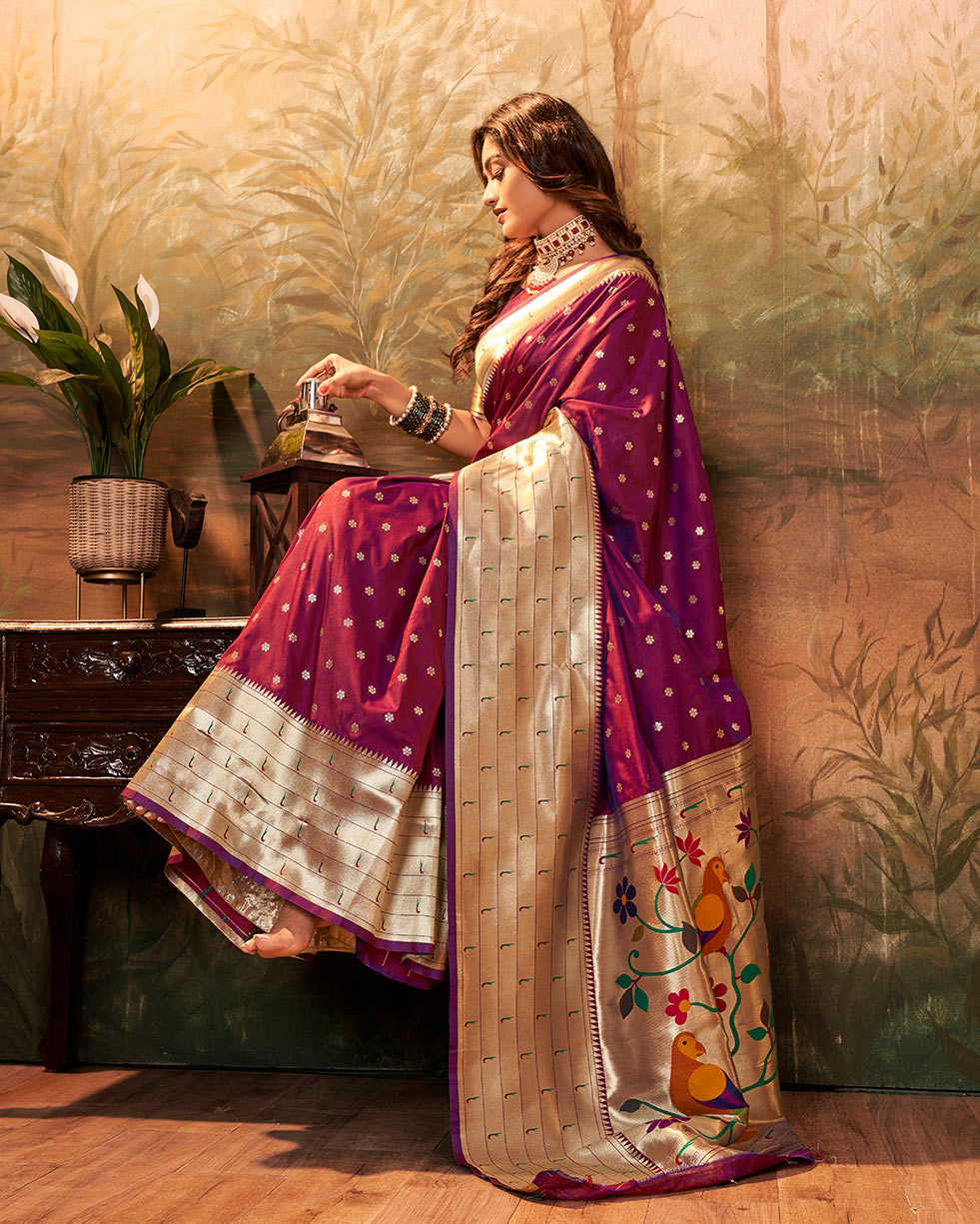 Paithani Silk Saree with Zari Weaving | RP18