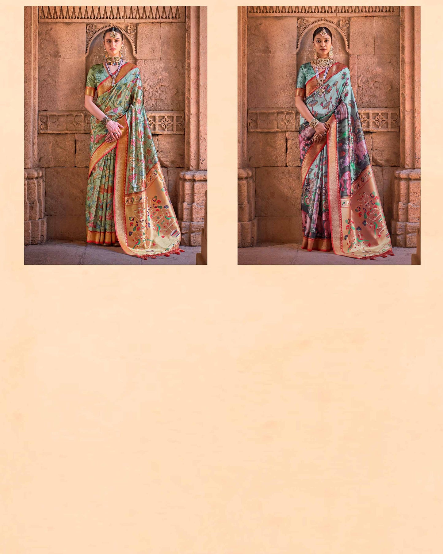 Fancy Fabric Paithani Saree With Digital Print | RP30