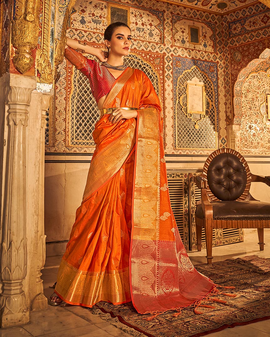 Tussar Tissue Silk Saree | RP23