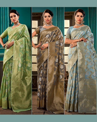 Krystal-Linen Silk Saree | RP06